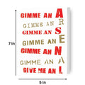 Arsenal FC 'Gimme an A...' Birthday Greeting Card