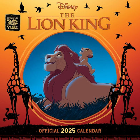 DISNEY LION KING MOVIE 2025 SQUARE CALENDAR