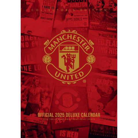 MANCHESTER UNITED FC 2025 A3 DELUXE CALENDAR