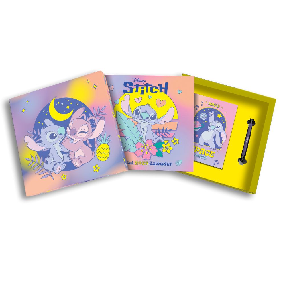 DISNEY STITCH 2025 CALENDAR AND DIARY GIFT BOX SET Danilo Promotions