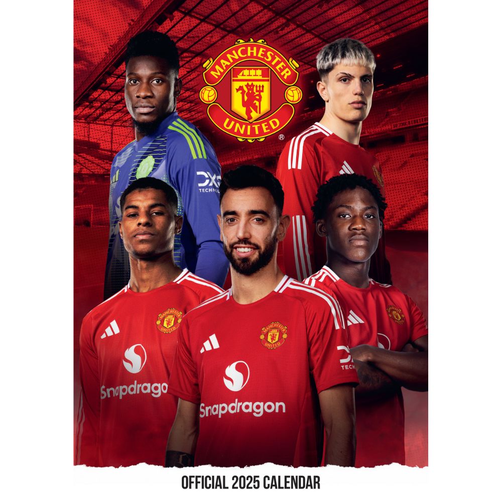 MANCHESTER UNITED FC 2025 A3 CALENDAR Danilo Promotions