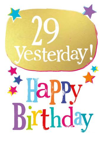 Brightside '29 Yesterday' Age 30 Birthday Card
