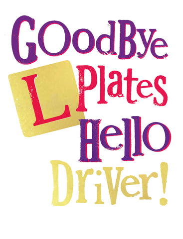 Brightside 'Goodbye L Plates Hello Driver' Passed Driving Test Card