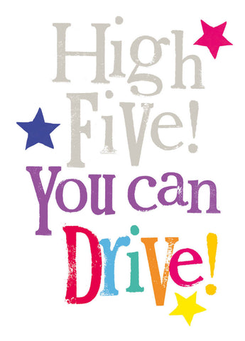 Brightside 'High Five You Can Drive' Passed Driving Test Card