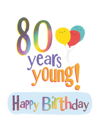 Brightside 80th Birthday Card