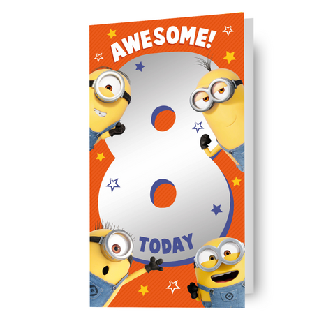 Despicable Me Minions Age 8 Birthday Card