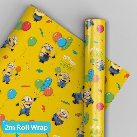 Despicable Me Minions 2m Roll Wrapping Paper