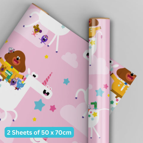 Hey Duggee Birthday 2 Sheets & 2 Tags Wrapping Paper