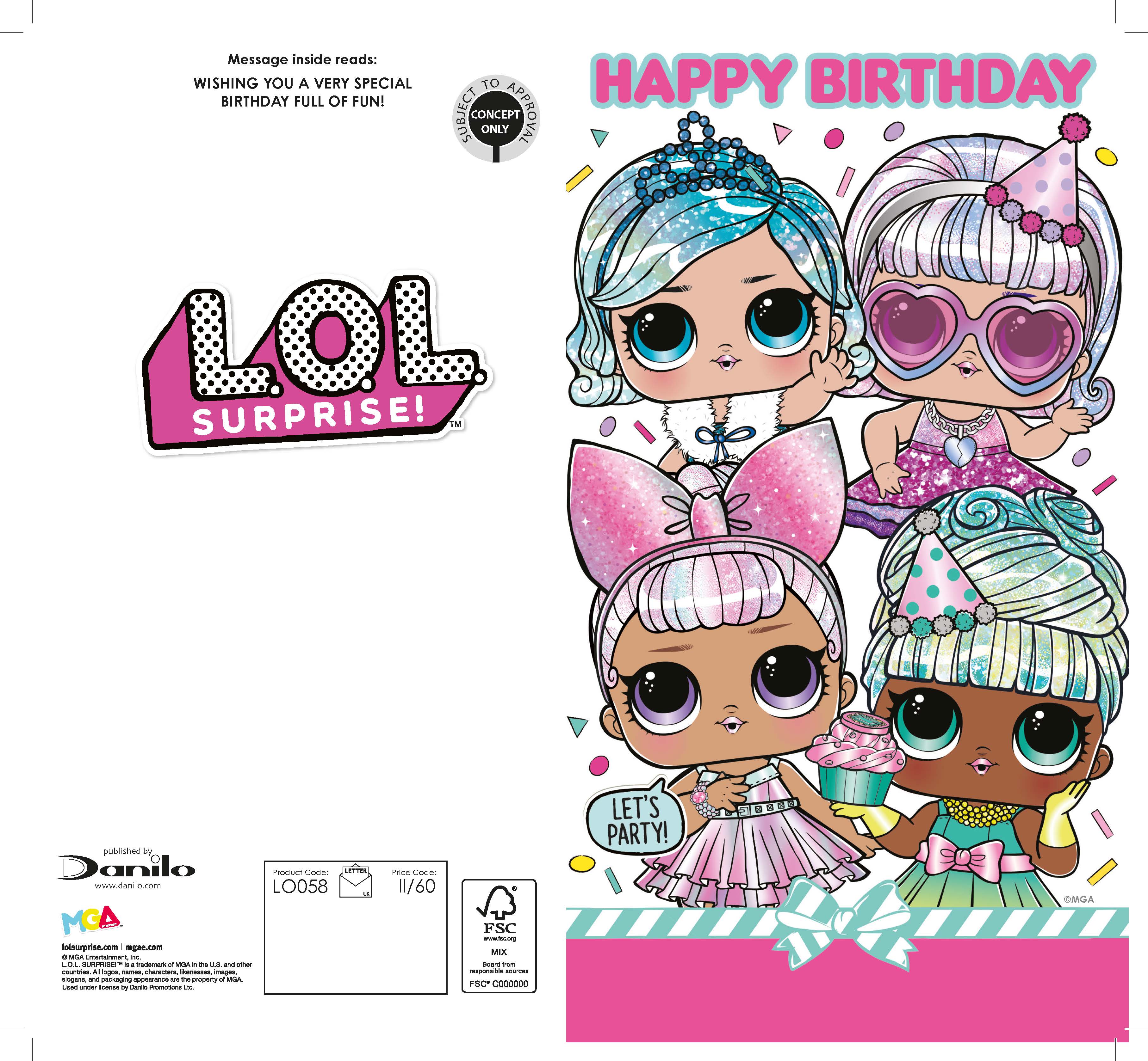 LOL Surprise Birthday Card – Danilo Promotions