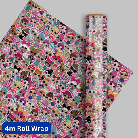 LOL Surprise 4m Roll Wrapping Paper