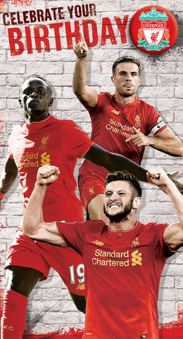 Liverpool FC Birthday Card with badge