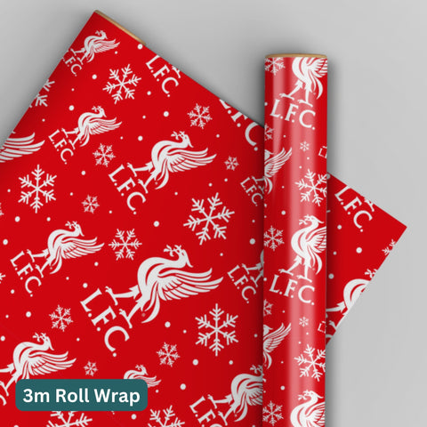 Liverpool FC Christmas 3m Roll Wrapping Paper