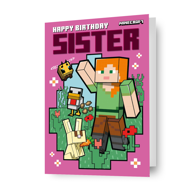 Minecraft 'Sister' Birthday Card – Danilo Promotions