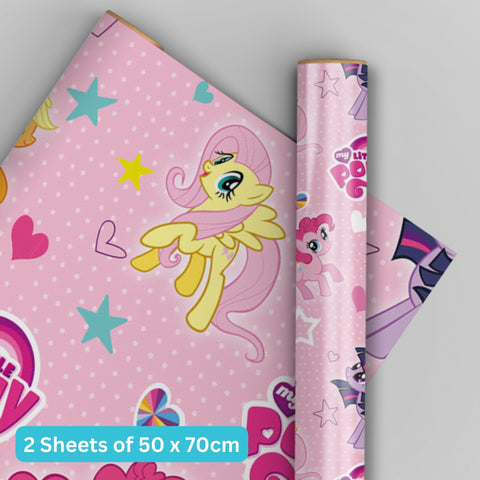 My Little Pony 2 Sheets & 2 Tags Wrapping Paper