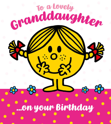 Mr Men & Little Miss 'Lovely Granddaughter' Birthday Card