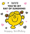 Mr Men & Little Miss Sunshine Wife Birthday Card