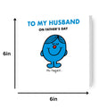 Mr Men And Litte Miss 'Mr Perfect' Husband Father's Day Card