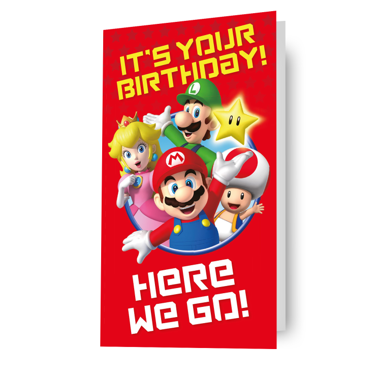 Super Mario uitnodigingen kinderfeest | Verpakt per 8 stuks