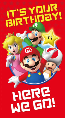 Super Mario Bros Birthday Card
