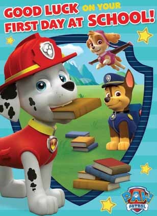 First Day At School Card Paw Patrol Good Luck Card – Danilo Promotions