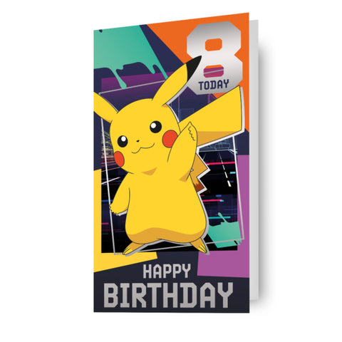 Pokemon Age 8 Birthday Card