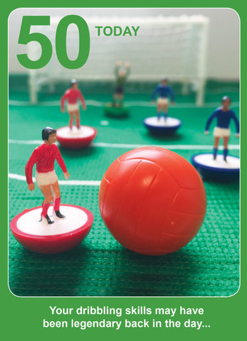 Subbuteo 50th Football Birthday Card