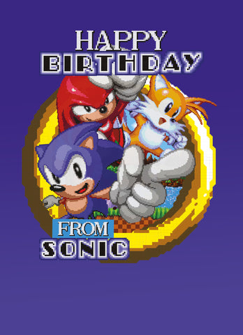 Sonic the Hedgehog Birthday Card