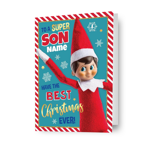 Elf On The Shelf Personalised 'Have The Best Christmas Ever!' Christmas Card