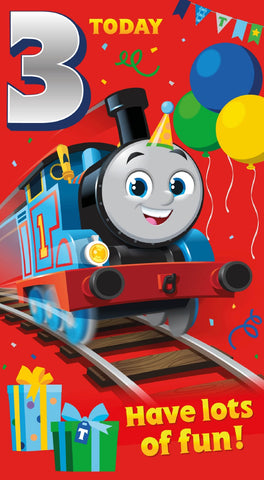 Thomas The Tank Engine Age 3 Birthday Card