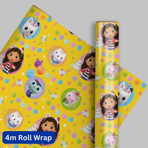 Gabby's Dollhouse Wrapping Paper 4m Roll Wrap