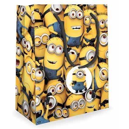 Despicable Me All Over Minion Print Small Gift Bag an Official Despicable Me Product