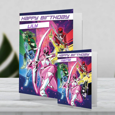 Giant Personalised Power Ranger Happy Birthday Card- Any Name an Official Power Rangers Product