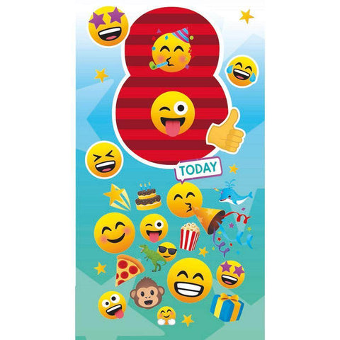 JoyPixels Emoji 8 Year Old Birthday Card an Official JoyPixels Product