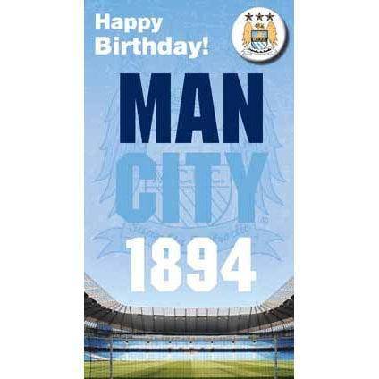 Manchester City Happy Birthday Badged Card an Official Manchester City FC Product