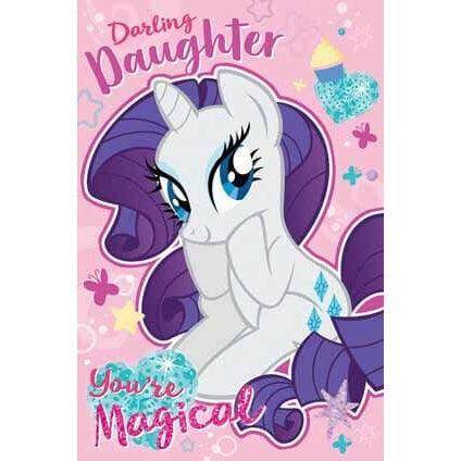 My Little Pony Daughter Birthday Card - Rarity an Official My Little Pony Product