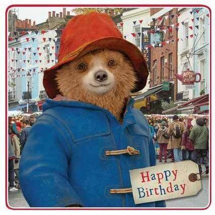 Paddington Bear Square Birthday Card an Official Paddington Bear Product