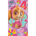 Paw Patrol Age 4 Birthday Girl Card an Official Paw Patrol Product