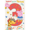 Peppa Pig Age 3 Birthday Card, Yippee! You're Three! an Official Peppa Pig Product