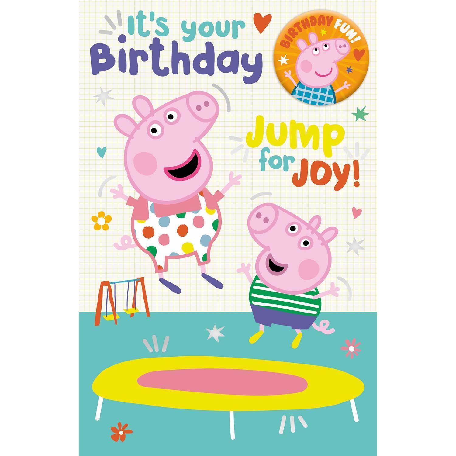 Peppa Pig Birthday Card, Officially Licensed Product