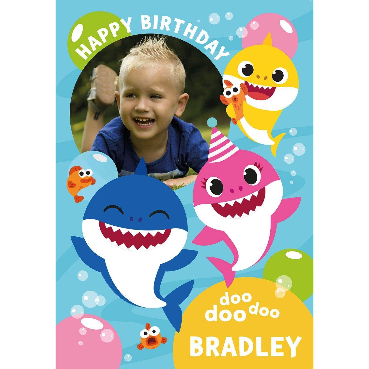 Baby Shark - Biglietto di auguri di compleanno personalizzabile