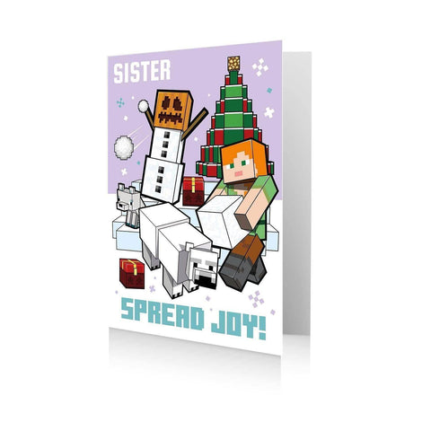 Personalised Minecraft Christmas Card- Any Relation an Official Minecraft Product