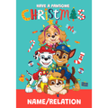 Personalised Paw Patrol Christmas Card A5 Greeting Card an Official Paw Patrol Product