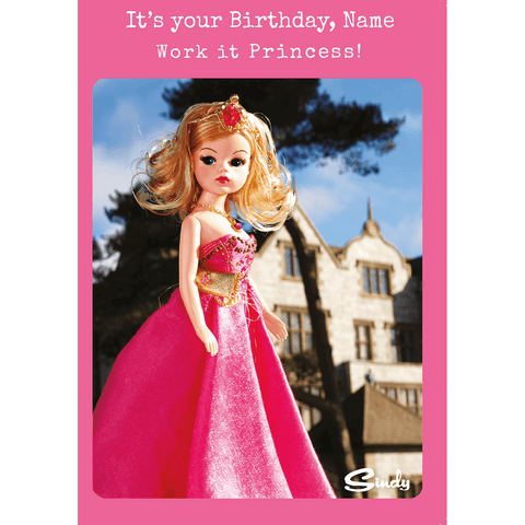 Personalised Sindy 'Work It Princess' Birthday Card an Official Sindy Product