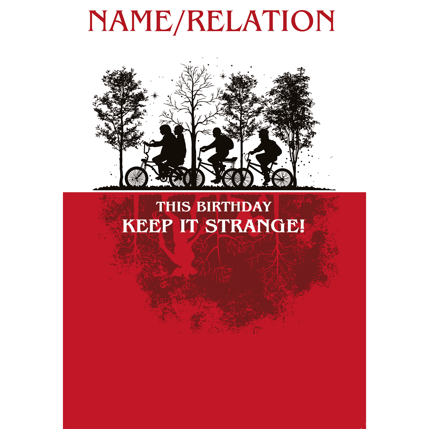 Stranger Things Personalised Birthday Card – Danilo Promotions