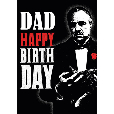 Personalised The Godfather Happy Birthday Card- Any Name OR Relation an Official The Godfather Product
