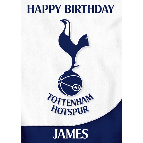Personalised Tottenham FC Crest Birthday Card an Official Tottenham Hotspur FC Product