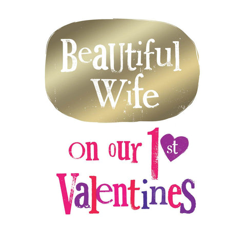 The Brightside 'Beautiful Wife' Valentines Day Card an Official BRIGHTSIDE Product
