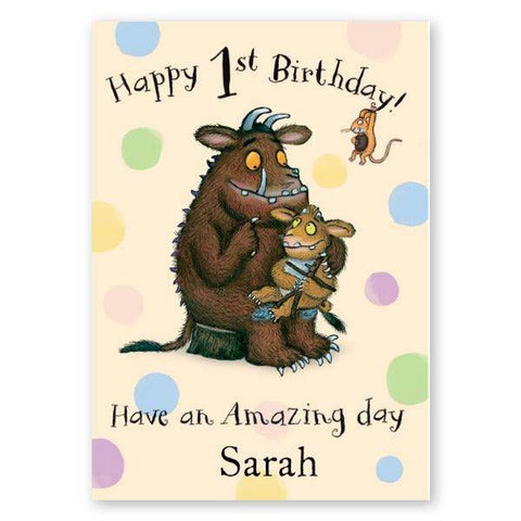 The Gruffalo Personalised 1st Birthday Card an Official The Gruffalo Product