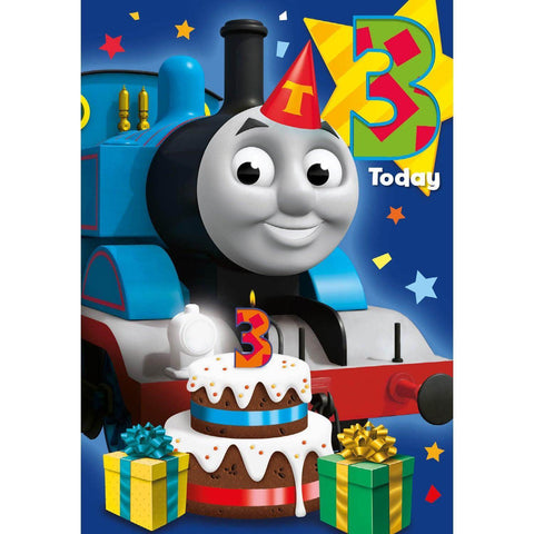 Thomas and Friends Age 3 Birthday Card an Official Thomas and Friends Product