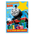 Thomas and Friends Personalised Name, Age and Photo Upload Birthday Card an Official Danilo Promotions Product